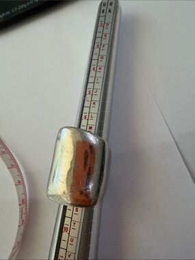 Sterling Silver wide, chunky  statement Ring size 8